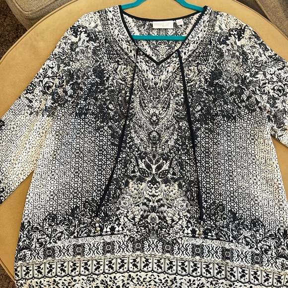 Belle by Kim Gravel Tops - Belle by Kim Gravel printed tunic XL